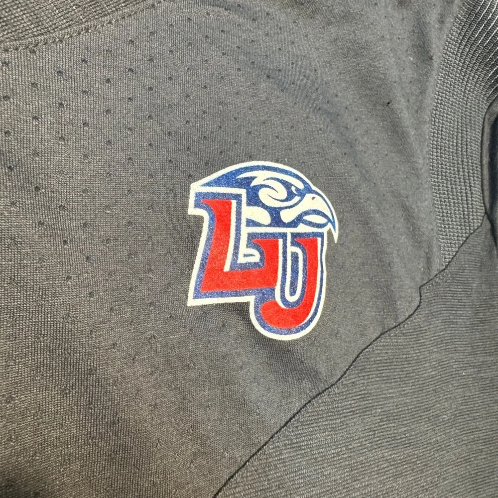 Nike Liberty University Flames Dri-FIT Long Sleeve Training Top Gray Mens XL